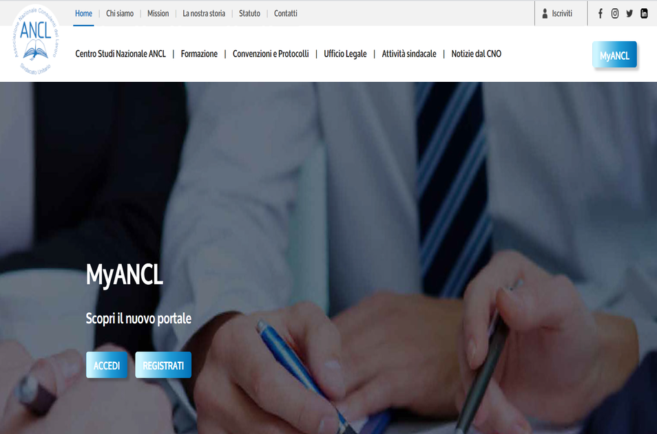 PRESENTAZIONE SITO E PIATTAFORMA MY ANCL