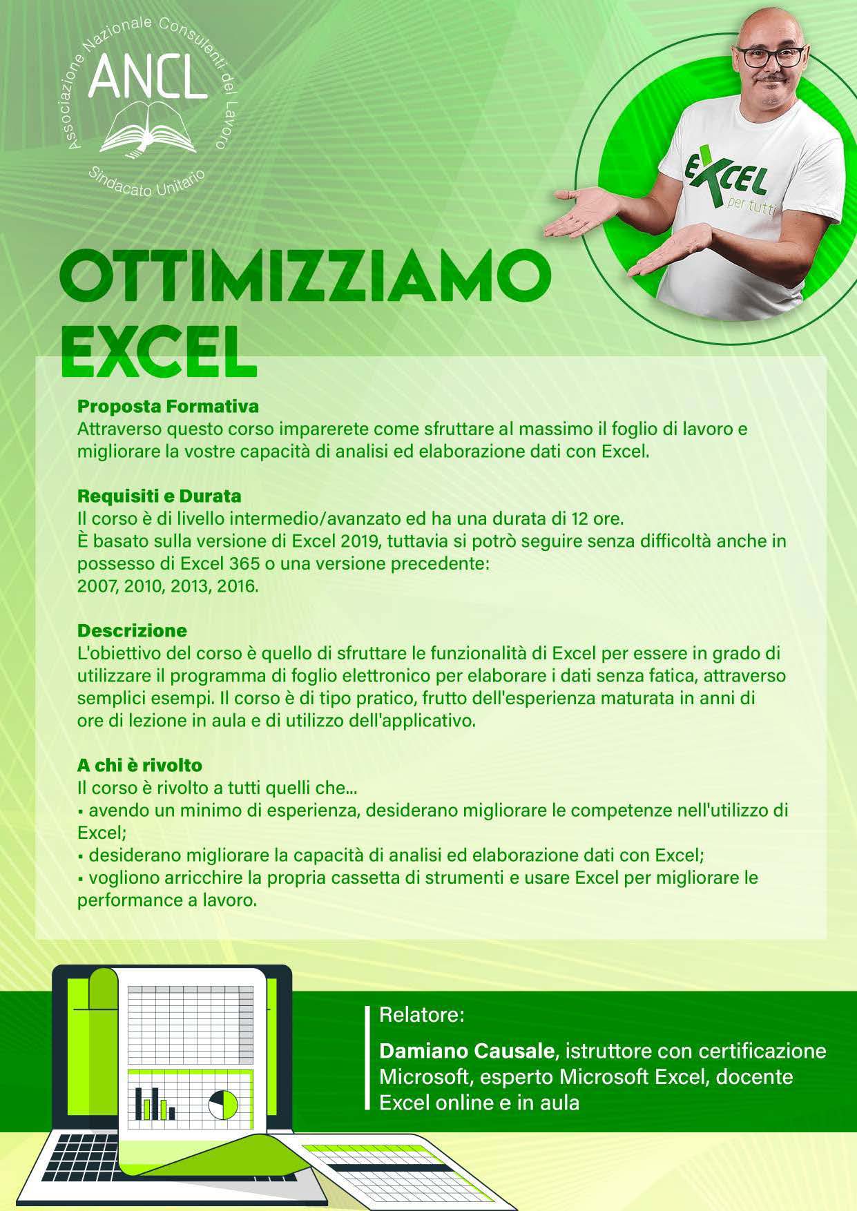OTTIMIZZIAMO EXCEL - ANCL NAZIONALE